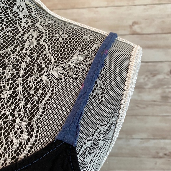 Free People Blue Black Floral Tank Small - Picture 5 of 10